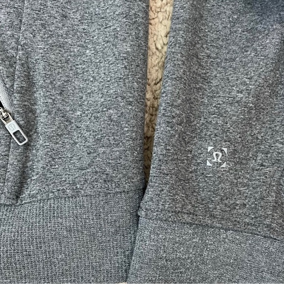 Lululemon Men’s City Sweat Bomber Thermo Heathered Light Cast Grey Jacket size L - Picture 8 of 8